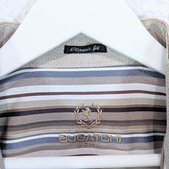 Bugatchi Uomo Classic Fit Long Sleeve Woven Shirt - Picture 3 of 4